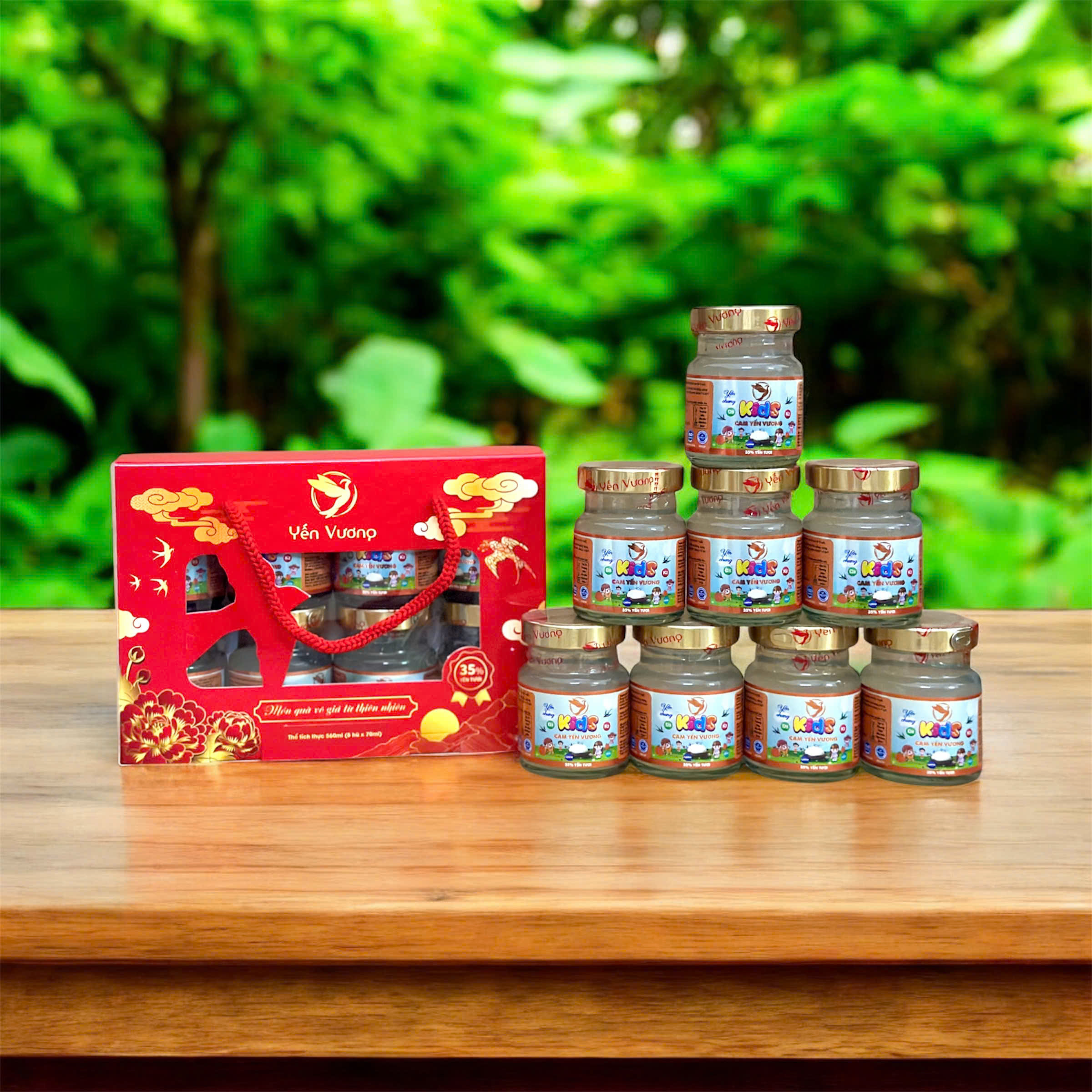 Lốc 8 hũ yến Vương 70ml Kids Cam